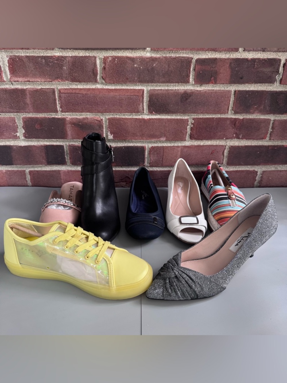 Lot Of 7 Single Shoes Mixed Sizes Brands Styles Women’s For Art Projects